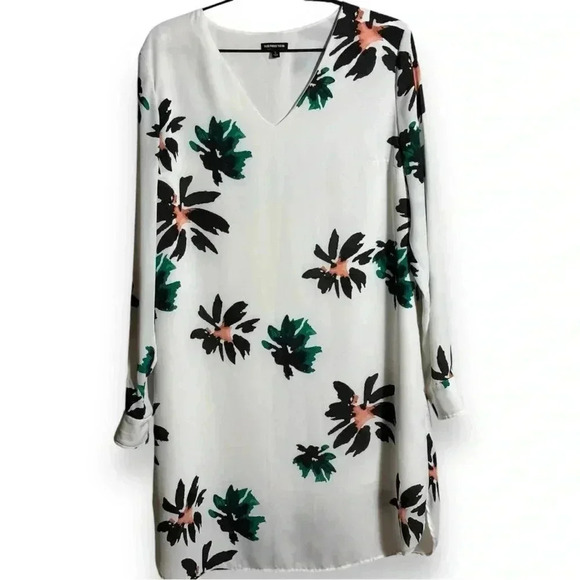 Who What Wear Knee Length Shift White Fully Lined Lightweight Floral Print Sress - Picture 16 of 16